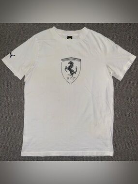 Ferrari Puma Scuderia White Men's Logo Tee